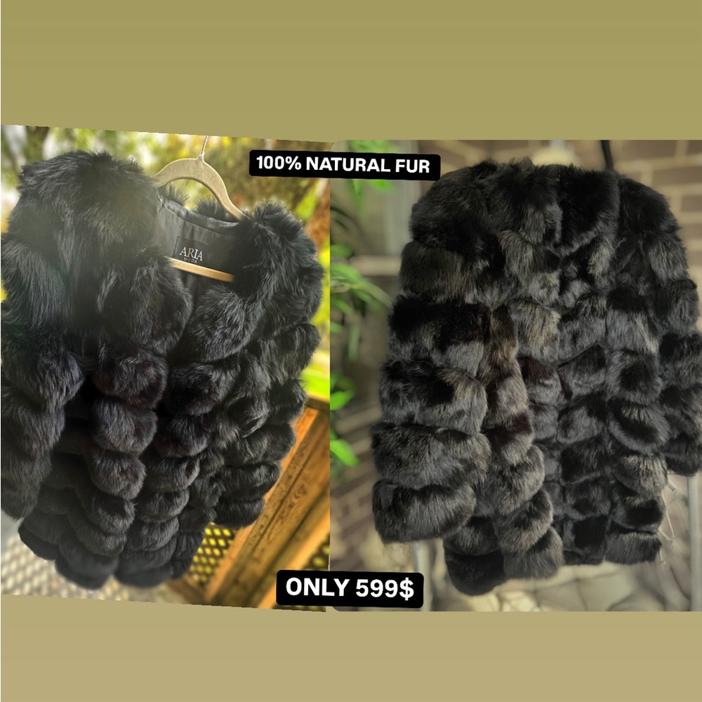 𝐋𝐔𝐗𝐔𝐑𝐘 𝟏𝟎𝟎% 𝐍𝐀𝐓𝐔𝐑𝐀𝐋 𝐅𝐔𝐑𝐂𝐎𝐀𝐓/𝐉𝐀𝐂𝐊𝐄𝐓 HUGE DISCOUNT - Picture 3 of 8